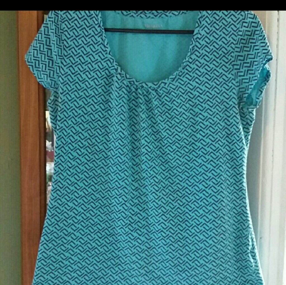 Merona Turquoise Short Sleeve Top